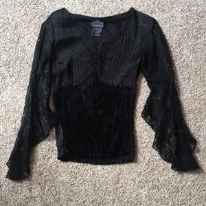 Angie black lace shirt